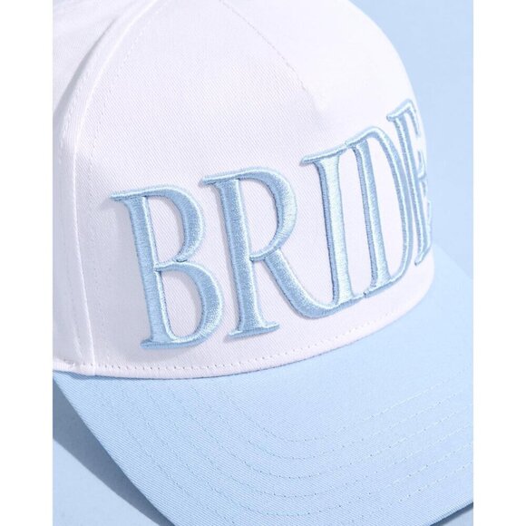 White Cotton Twill Bride Trucker Hat Bridal Headwear Bachelorette Party